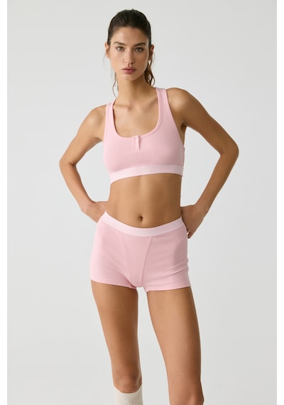 Grimelange Urban Beat Teodora Kadın Şeker Pembe/ekru Boxer Şort Şeker Pembe/ekru