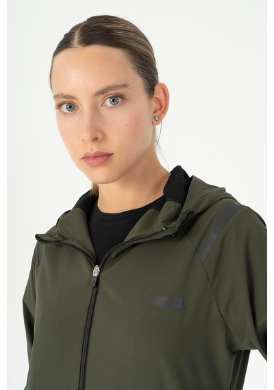 Maraton Regular Kadın Kapüşonlu Açık Haki- Tracktop Açık Haki-