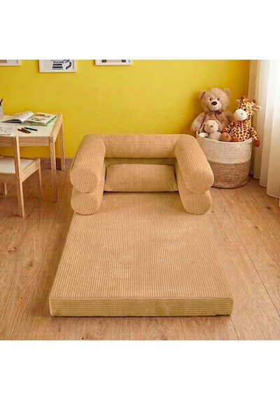 Miniwood Montessori Yatak Oyun Alanlı Bebek Yer Yatağı Sünger Çocuk Karyola 101 x 150 CM