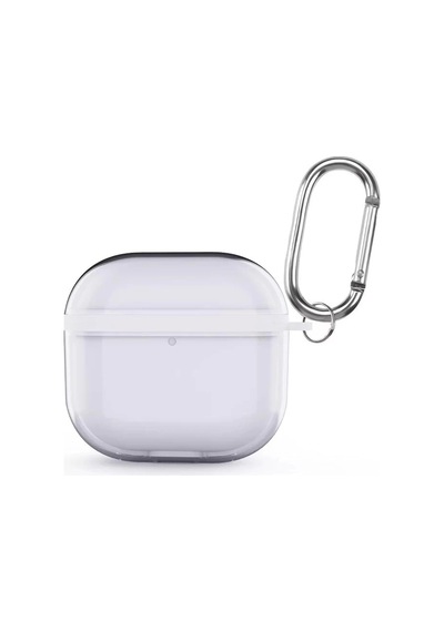 Apple Uyumlu AirPods 4 Kılıf Airbag 42 Metal Askı Aparatlı Kapak Kulaklık Kılıfı Estetik Ve Maksimum Koruma Beyaz