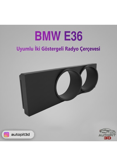 İki Göstergeli Bmw E36 Radyo Çerçevesi Radyo Çerçevesi