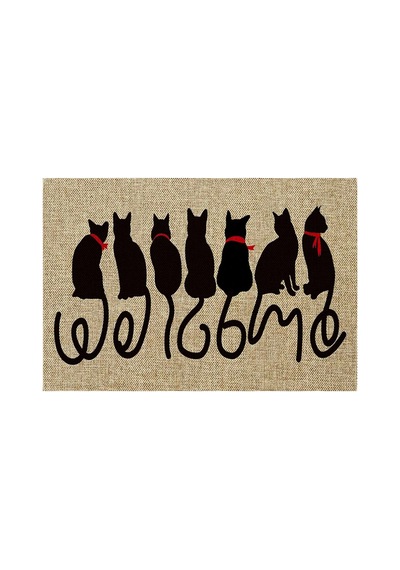 Dijital Baskılı Desenli Kapı Önü Halı Paspas 40 X 60 Cm Siyah - 931806845 Siyah