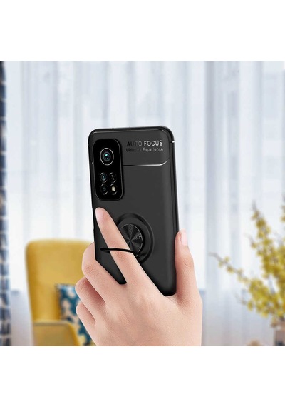 Xiaomi Mi 10t 5g Kılıf Zore Ravel Silikon Kapak Siyah-Mavi