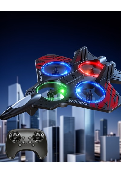Led Işıklı Uçak Tasarımı 360 Derece Dönebilen Uzaktan Kumandalı Drone