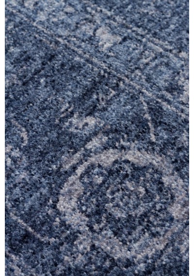 Shiraz Shr 03 Navy Vintage Eskitme Tarzı Yumuşak Dokulu Salon Halısı Oturma Odası Halısı Lacivert
