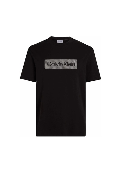 Calvin Klein Erkek Yuvarlak Yakalı Logolu Siyah T-shirt SIYAH Siyah