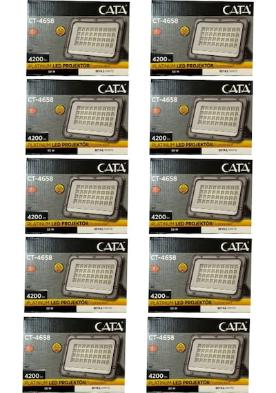 Cata Ct-4658 50w 6500k Beyaz Işık Led Projektör 10 Adet