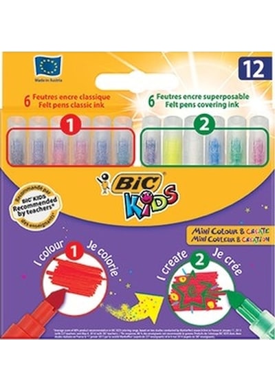 Bic Kids Mini Colour Create Keçeli Kalem 12'li