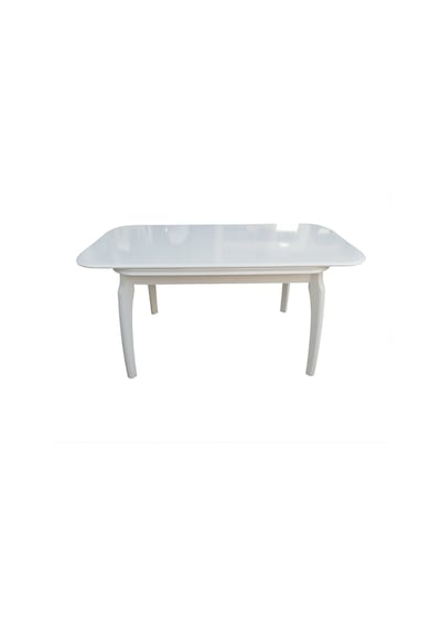 Masa MUZ AYAK-Klasik Model Kayın torna iskelet Parlak BEYAZ Ortadan Açıl Güçlü Sağlam120cm El Yapım Masa MUZ AYAK-Klasik Model Kayın torna iskelet Parlak BEYAZ Ortadan Açıl Güçlü Sağlam120cm El Yapım