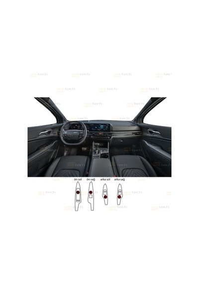 Kia Sportage Cool,live,vision Uyumlu Ön Ve Arka Kapı Kolları Tpu Koruyucu 4lü Set 2026-2027