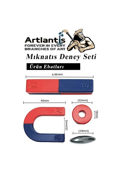 Mıknatıs Seti 1 Paket Deney Malzemesi Okul Projeleri İçin Manyetik Pusula Deney Oyun Seti Eğitici