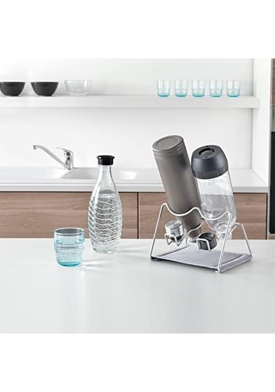 Sodatex 2 - Çift Şişe Rafı. Gri Renkte Polytherm Kaplama. Boyutlar: 21x17x14 Cm -