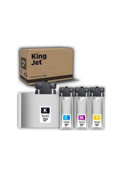Kingjet Epson Uyumlu Wf-c529 C13t01d100 Yüksek Kapasiteli 4 Renk Takım Çipli Uyumlu  Kartuş