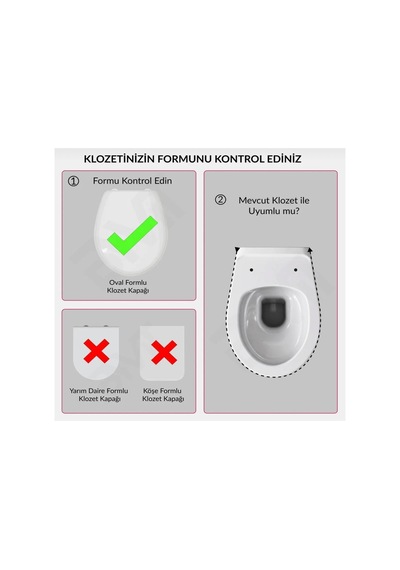 Klozet Kapağı Termoplastik Yavaş Kapanan Oval Formlu Diğer