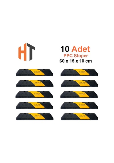 Plastik Oto Park Araç Stoperi 60 Cm 10'lu İndirimli Set