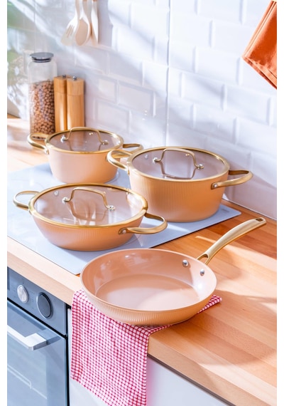 Acar Ultimate Pro 7 Parça Tencere Seti - Rose Gold