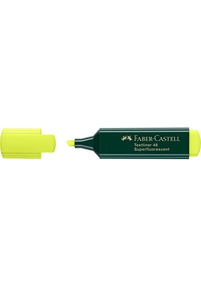 Faber-castell 1548 Fosforlu Kalem Sarı, Uzun Ömürlü, Yeniden Doldurulabilir, Dayanıklı Plastik Gövde 124-Pembe