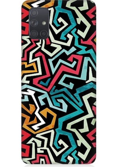 Samsung Galaxy A51 Uyumlu Pop Art Grafiti Grunge Desenli Silikon Kılıf