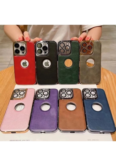 Apple Uyumlu iPhone Akfa 11 Delux Serisi Kamera Korumalı Deri Desenli Premium Telefon Kılıf Siyah