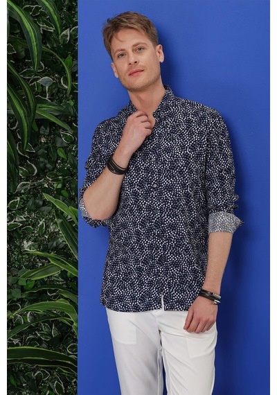Efor G 1539 Slim Fit Siyah Klasik Gömlek Siyah