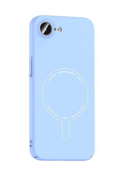 Maks Technology iPhone Uyumlu 16e Kılıf M-safe Şarj Özellikli Kamera Korumalı Mkst Elio Sert Pc Kapak - Açık Mavi