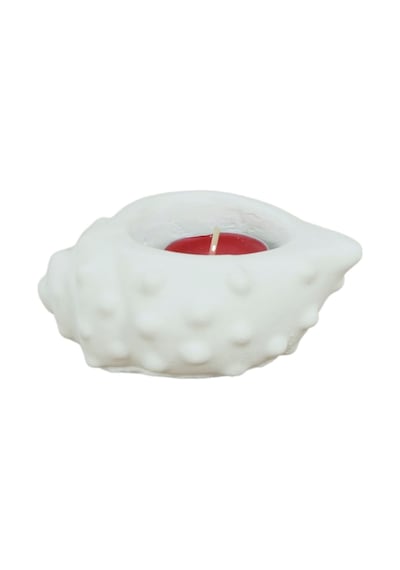 Mumluk Şamdan Tealight Mum Uyumlu Deniz Kabuğu Model - Beyaz