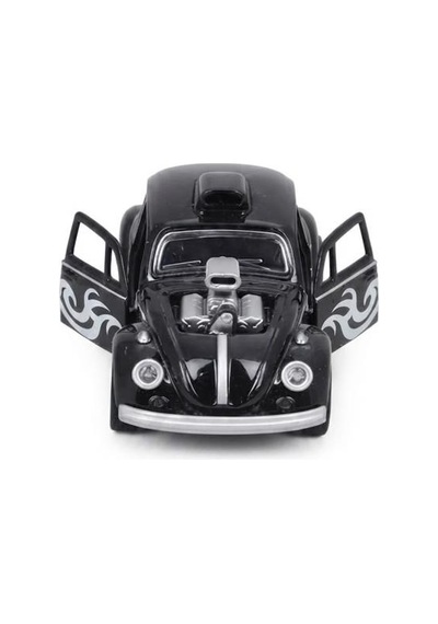 Volkswagen Beetle Midnight Crusher Gt Araba 12 Cm - Işıklı Ve Kapıları Açılan Alev Desenli Araba