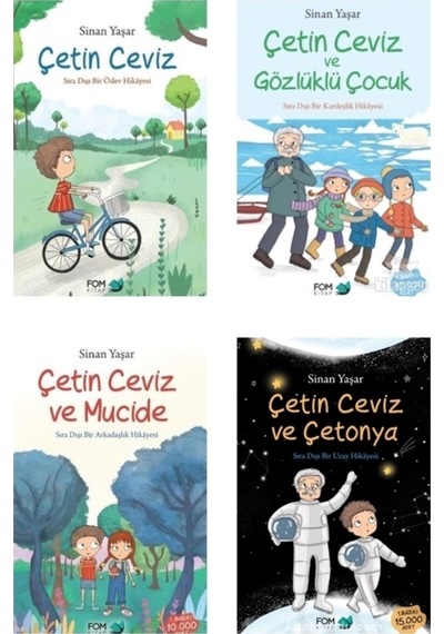 Çetin Ceviz 4 Kitap Set Mucide Gözlüklü Çocuk Çetonya Sinan Yaşar
