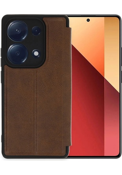 Newface Xiaomi Redmi Note 13 Pro 4g Kılıf Flip Cover Semeglbl - 70 - Taba