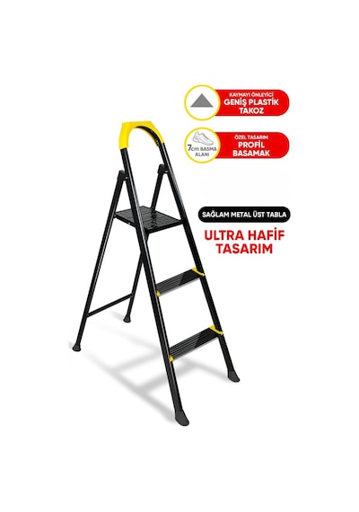 Ze Zigana Ev Gereçleri Hardy 2+1 Basamaklı Özel Tasarım Hafif Merdiven Tyc00573701866