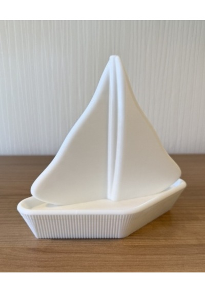 Minimalist Yelkenli Biblo - 3d Yazıcı Özel Tasarım Dekoratif Masa Üstü Obje