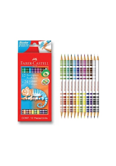 Faber Castell Boyama Seti Comfort Keçeli Kalem 15+3 Metalik Renk Ve Çift Uçlu Bicolor Kuru Boya 24 Renk Çok Renkli