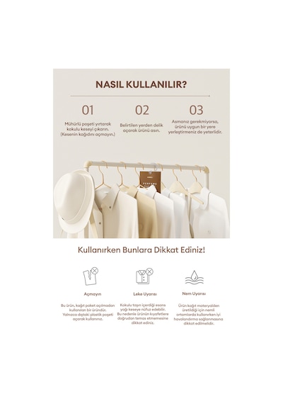 Dolap İçi Parfümlü Koku Kesesi Kundal Signature Rich Perfume Sachet 4x20g Blanc Pudra