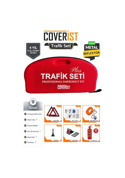 Eva Trafik Seti Plus - 1 Kg Yangın Tüpü - 4 Yıllık - Silver Paket