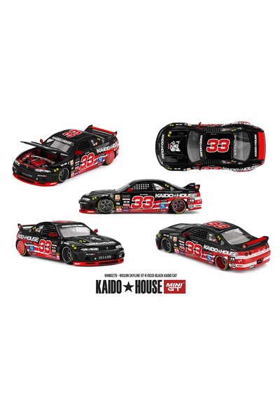 Mini Gt Kaido House Nissan Skyline Gt-r R33 Black Kaido Cat 276 1/64