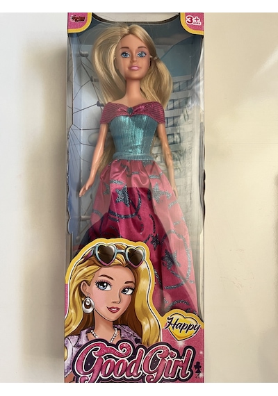Pembe Ve Mavi Elbiseli Sarışın Bebek 30 Cm Model Oyuncak Bebek Model Bebek