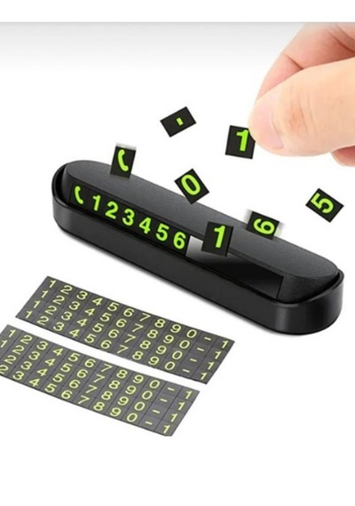 Araç İçi Park Numaratörü Neon Fosforlu Telefon Numarası Torpido Üstü Açılır-kapanır 1 Adet