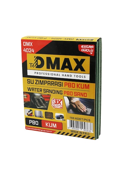 Dmax Dmx-4024 P80 Kum Kağıt Su Zımparası 230x280mm- 100'li Paket