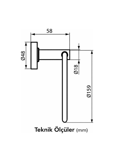 Ideal Standard Iom Havluluk-krom-yuvarlak Krom