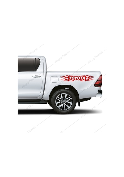 (2 Adet) Toyota Sticker Toyota Alev Sticker Oto Araba Sticker