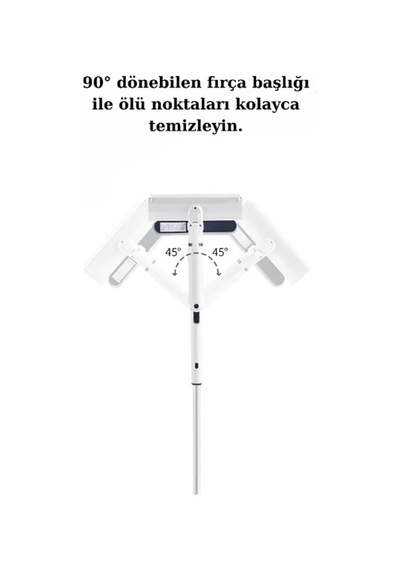 Cam Silme Aparatı Çok Fonksiyonlu 4'ü 1 Arada Cam Sileceği Beyaz