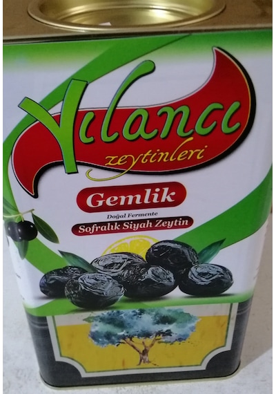 Yılancı Zeytinleri 351-380 Kal 2XS Gemlik Sofralık Salamura Siyah Zeytin 5 KG