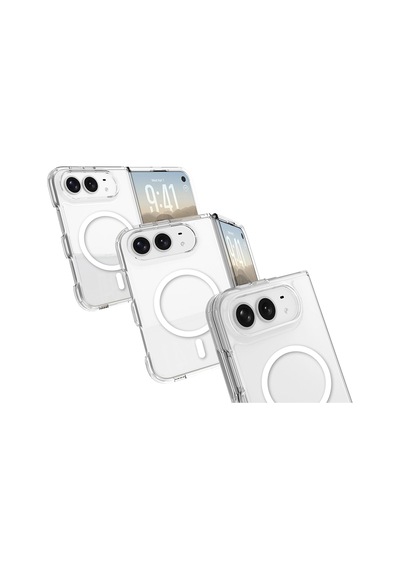 Apple Uyumlu Apple Uyumlu iPhone Duo Kılıf Zore M-safe Şarj Özellikli Şeffaf Kamera Çerçeveli Uts Pc Kapak
