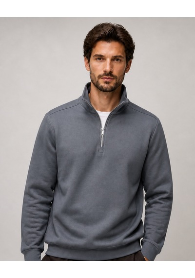 Redline Runi Basic Regular Fit Pamuklu Kışlık Sweatshirt Antrasit Antrasit