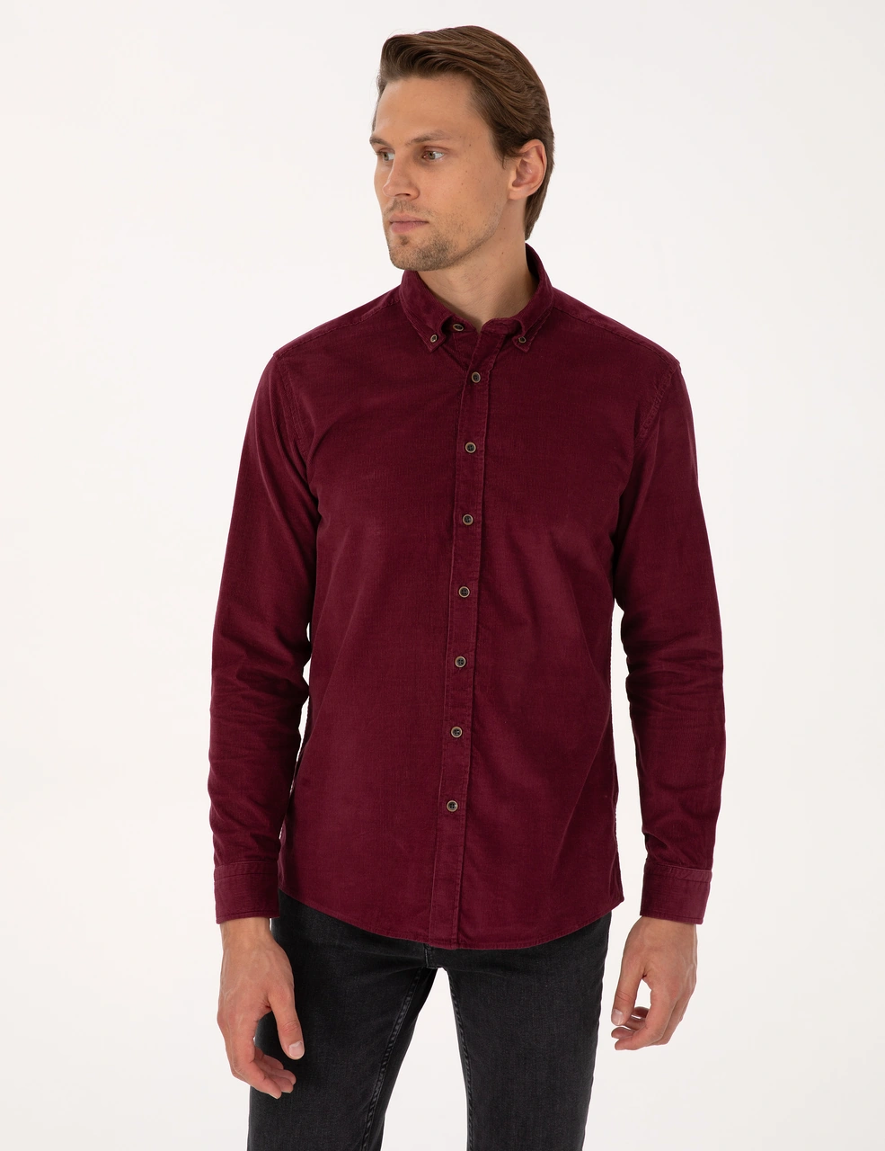 Pierre Cardin Erkek Plum Gömlek Desenli 50310139-vr177 Plum