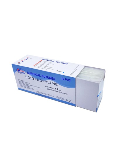 Emilemeyen POLYPROPYLENE İplik USP 0 40 MM KESKİN 3/8 75 CM 12'li