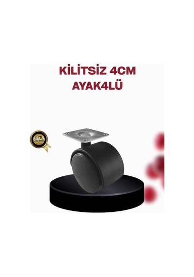 Hubrendy Tekno 4 Cm Döner Ayak Kilitsiz 4 Adet Mobilya Ve Sehpa Ayağı 16063626