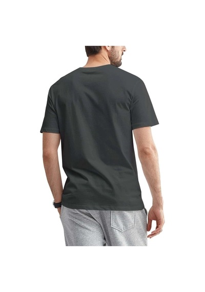 Füme Oversize Goat Baskılı T-shirt - Oversize Baskılı Füme