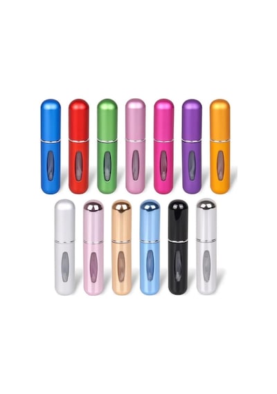 Doldurulabilir Mini Parfüm Şişesi Cep Parfüm Sprey Şişesi Portatif Küçük Boy 8cm Silver, 1 Adet Belirtilmemiş