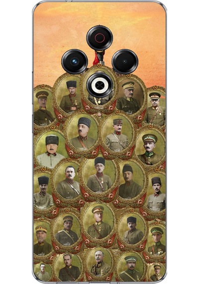 Tecno Spark 30 Uyumlu Atatürk Ve Kurtuluş Savaşı Komutanları Baskılı Silikon Kılıf Renkli